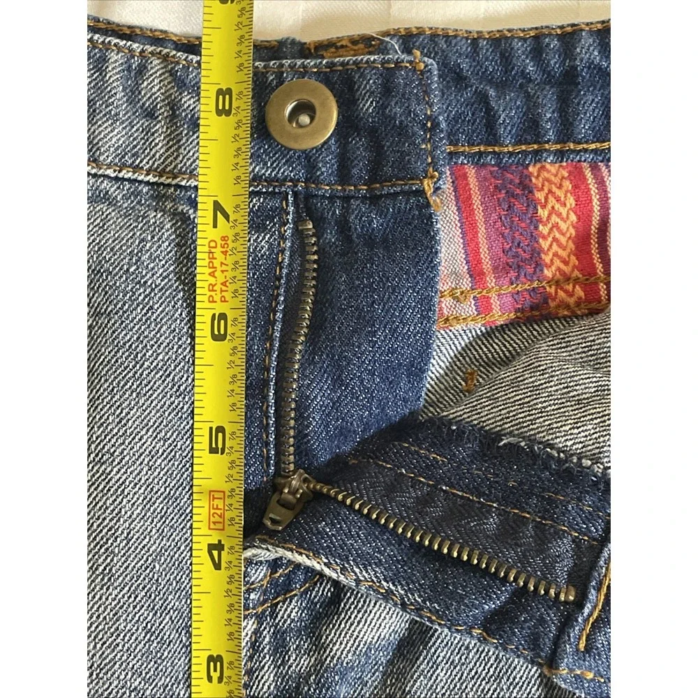 Trillium Vintage Y2K Blue Denim Cut Off Southwest Style Shorts Women's Size 9